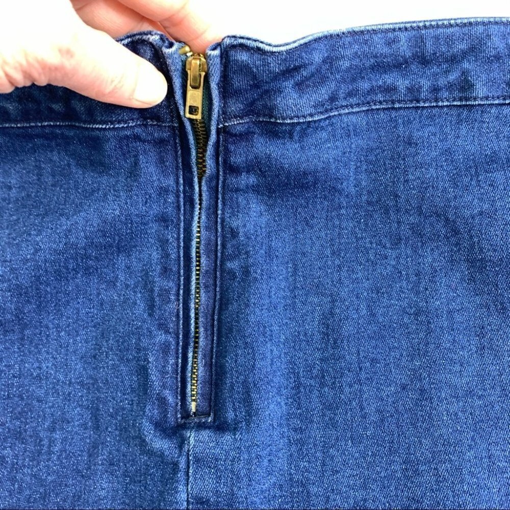 Denim mini skirt with stretch - Picture 4 of 6